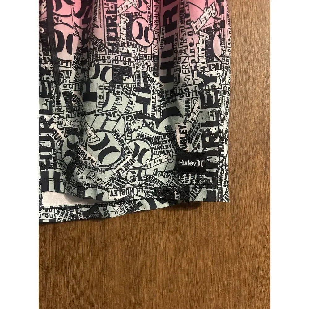 Hurley cannonball volley stretch swim trunks sz LG BKE EXCELLENT swim beach pool - Picture 4 of 8